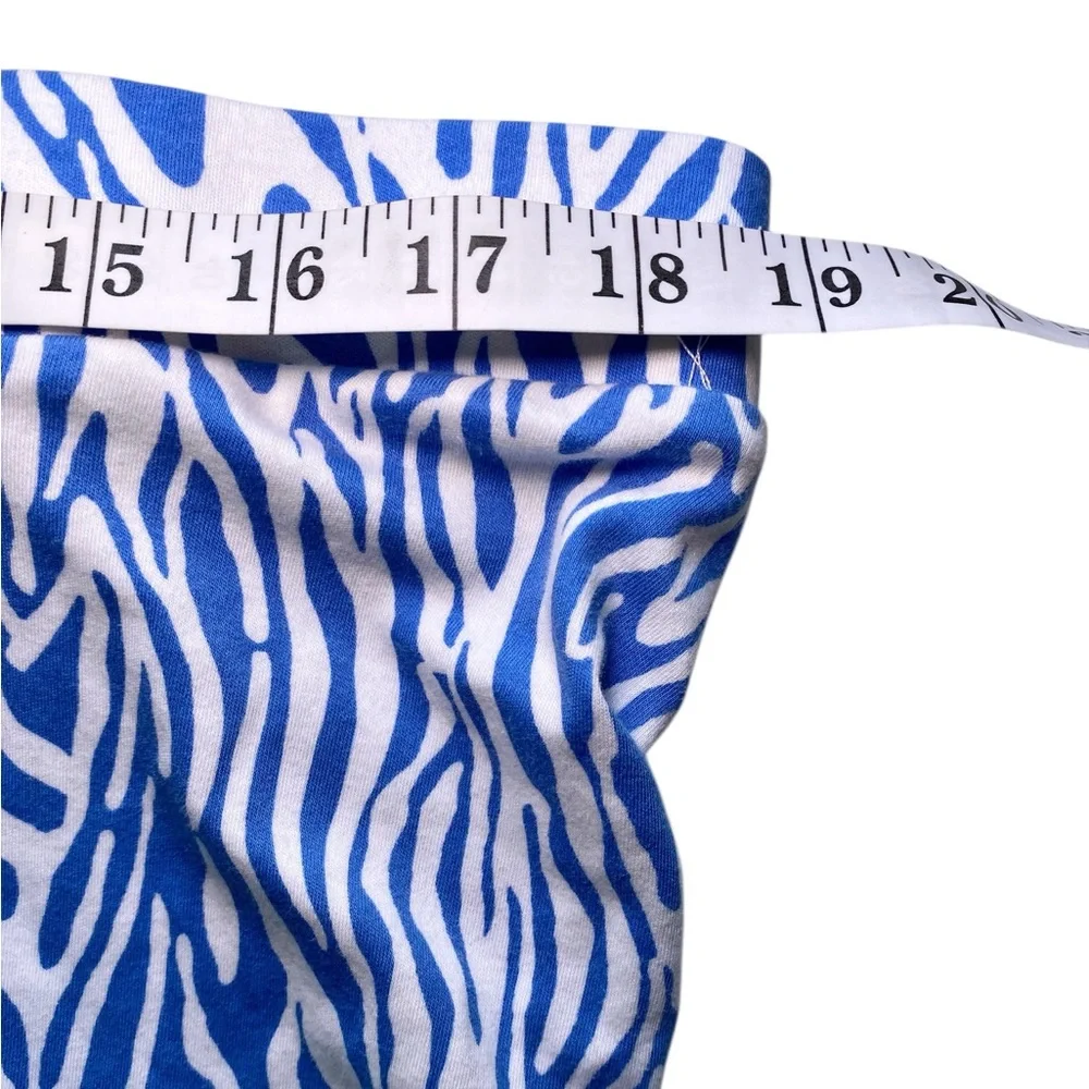 Diane von Furstenberg x Target Blue & White Zebra Print Midi Skirt - Picture 9 of 13